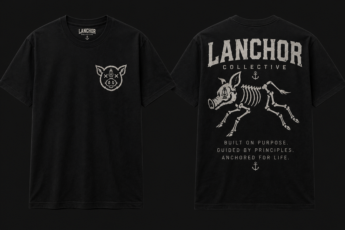 PIG TEE B/W G/Y