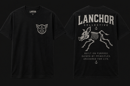 PIG TEE B/W G/Y